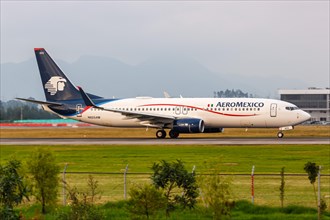 A Boeing 737-800 aircraft of AeroMexico with registration N825AM at Bogota airport