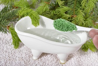 Bath additive spruce tips
