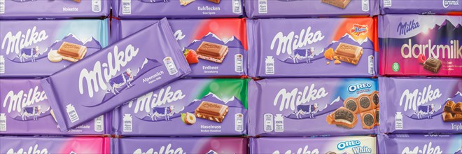 Milka chocolates different varieties wallpaper