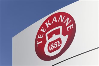 Logo Teekanne 1882 at the company headquarters Duesseldorf
