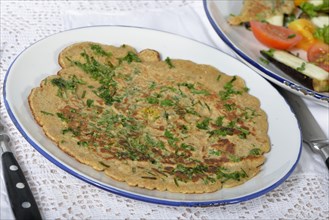 Spelt pancakes with herbs