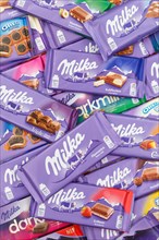 Milka chocolates different varieties wallpaper