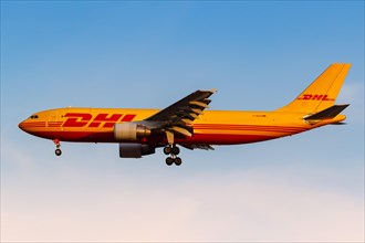 An Airbus A300-600F aircraft of DHL European Air Transport with registration number D-AEAD at Athens Airport