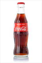 Coca Cola Coca-Cola lemonade soft drink beverage bottle cutout on white background