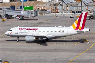 A Germanwings Airbus A319 with the registration D-AKNJ at Munich Airport