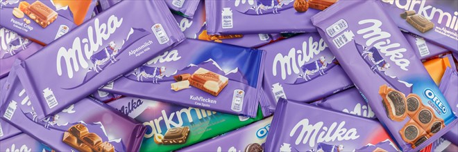 Milka chocolates different varieties wallpaper