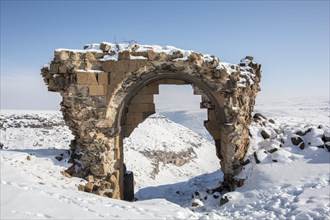 Bagsekisi Gate in Ani is a ruined medieval Armenian town