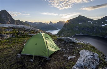 Wild camping with tent