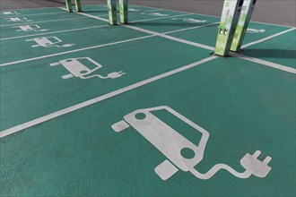 Electric car parking and charging stations