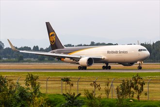 A UPS United Parcel Service Boeing 767-300F aircraft with registration number N335UP at Bogota Airport