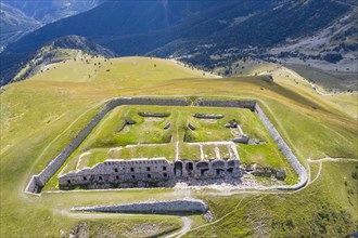 Aerial view of Fort Pernante at an altitude of 2115 meters