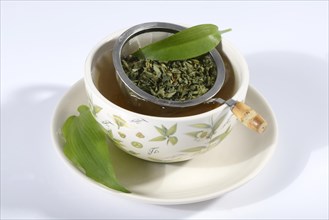Cup of wild garlic tea