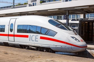 ICE 3 train multiple unit locomotive in Stuttgart main station