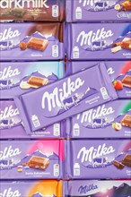 Milka chocolates different varieties wallpaper