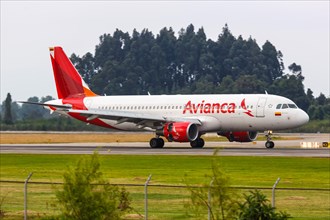 An Avianca Airbus A320 aircraft with registration N426AV at Bogota Airport