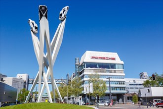 Porsche Platz Headquarters in Stuttgart Germany Art Artwork Architecture