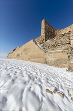 City walls of Ani. Ani is a ruined medieval Armenian town
