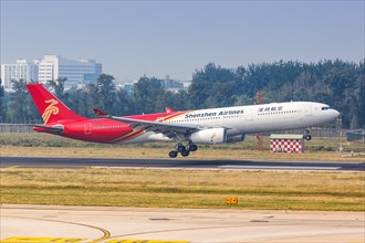 An Airbus A330-300 aircraft of Shenzhen Airlines with registration number B-8865 at Beijing Airport