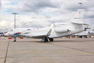 A Dassault Falcon 7X of VW Air Services with registration D-AGBG at Stuttgart Airport