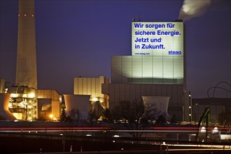 Coal-fired power plant Herne with the statement We provide safe energy. Now and in the future.