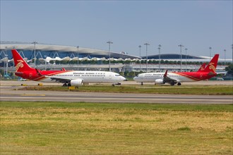 Boeing 737-800 aircraft of Shenzhen Airlines at Guangzhou Airport