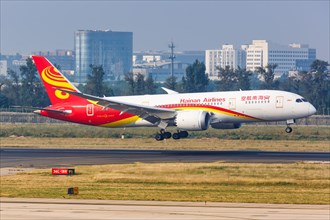 Boeing 787-8 Dreamliner aircraft of Hainan Airlines with registration number B-2739 at Beijing airport