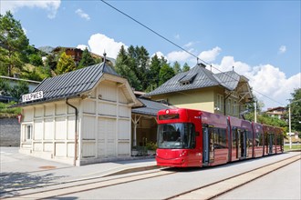 Stubaitalbahn Innsbruck tramway tram local traffic stop Fulpmes
