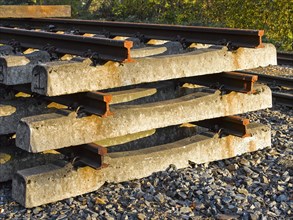 Old dismantled railway tracks