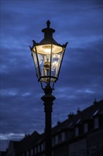 Historical cast iron gas lantern