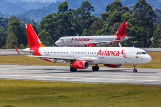 An Avianca Airbus A321 aircraft with registration N696AV at Medellin Rionegro Airport