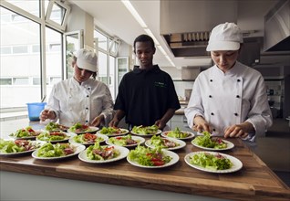 Canteen kitchen in a vocational college in Duesseldorf