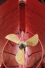 Propeller in dry dock