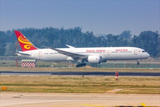 Boeing 787-9 Dreamliner aircraft of Hainan Airlines with registration number B-1540 at Beijing Airport