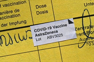 Vaccination certificate after vaccination with AstraZeneca against Covid-19