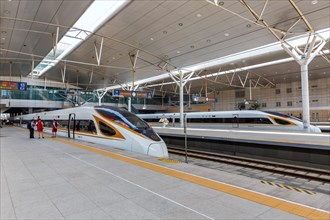 Fuxing High Speed Train Trains HGV Tianjin Station