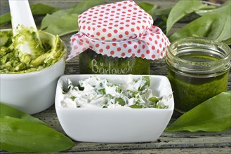 Production of wild garlic butter