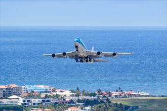 A KLM Asia Boeing 747-400 with the registration PH-BFY at Sint Maarten airport