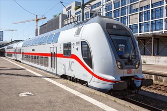 IC2 Intercity 2 train double-decker train in Stuttgart main station