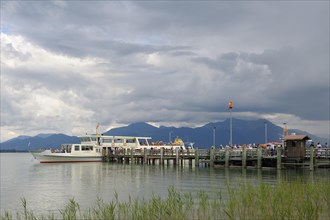 Jetty for excursion boats of the Chiemsee Schifffahrt