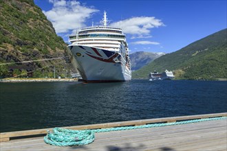 Cruise ship Arcadia in Aurlandsfjords