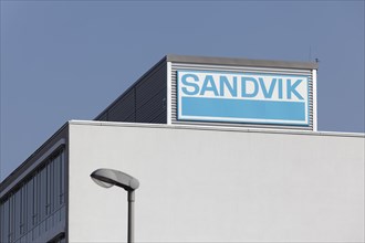 Logo Sandvik Tooling at the German headquarters in Duesseldorf