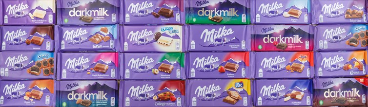 Milka chocolates different varieties wallpaper