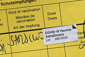 Vaccination certificate after vaccination with AstraZeneca against Covid-19