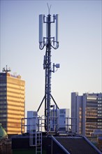 Antenna 5 G on the parking deck of the Limbecker Platz shopping centre