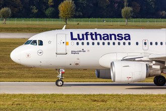 A Lufthansa Airbus A319 with the registration D-AIBC at Munich Airport