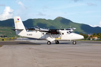 A DHC-6-300 Twin Otter of Winair with the registration PJ-WCD at the airport St. Maarten