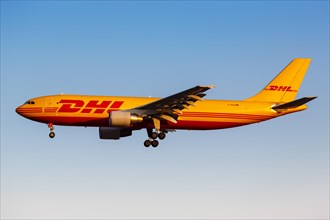 An Airbus A300-600F aircraft of DHL European Air Transport with registration D-AEAI at Athens Airport