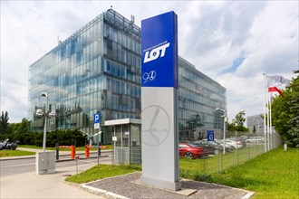 Headquarters of LOT Polskie Linie Lotnicze at Warsaw Airport