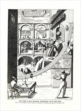 Tycho Brahe in his observatory Uranienburg on the island Ven