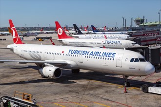 An Airbus A321 aircraft of Turkish Airlines with registration TC-JRR at Istanbul airport